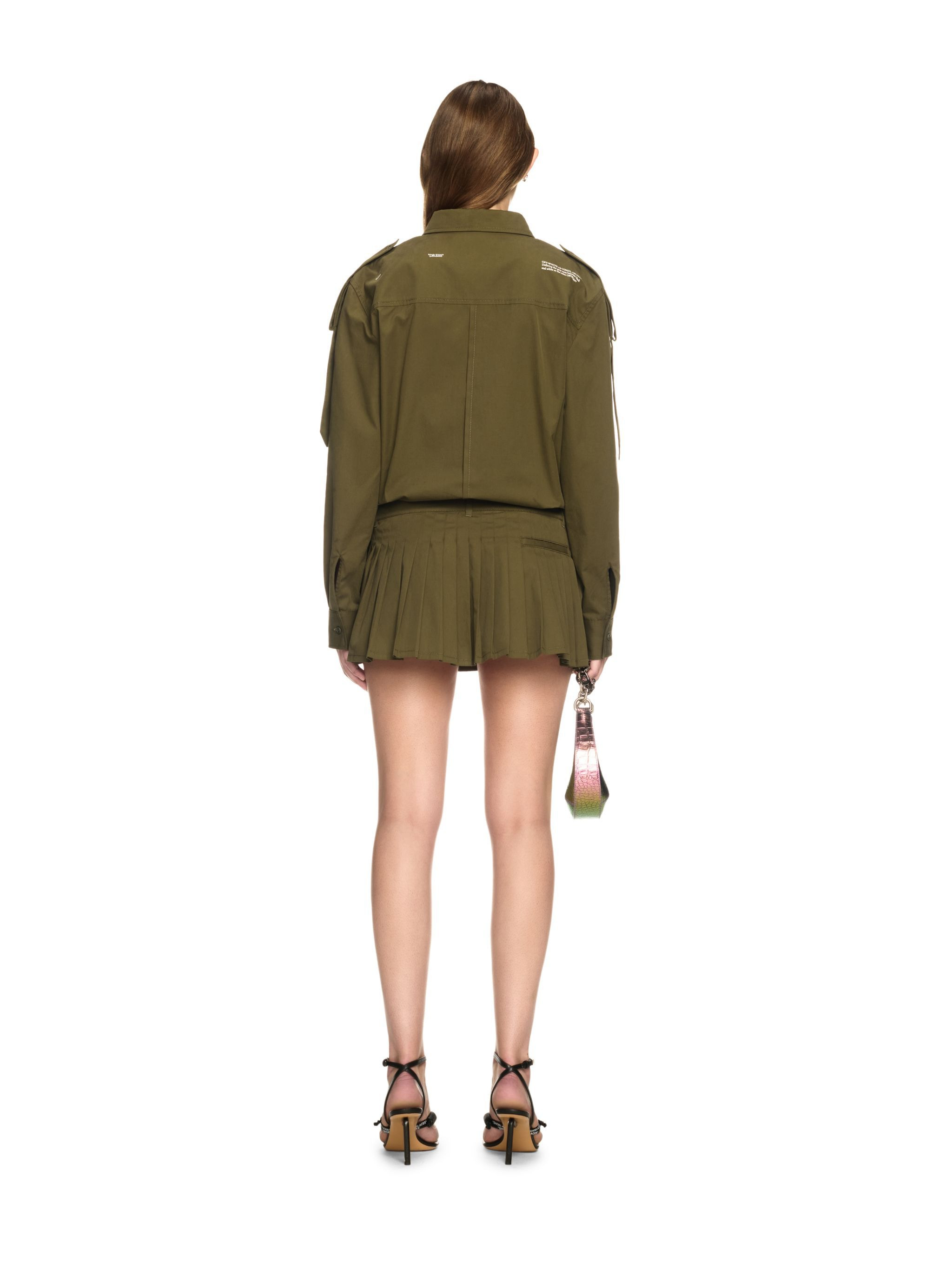 Green Savana Cotton Mini Dress - 4
