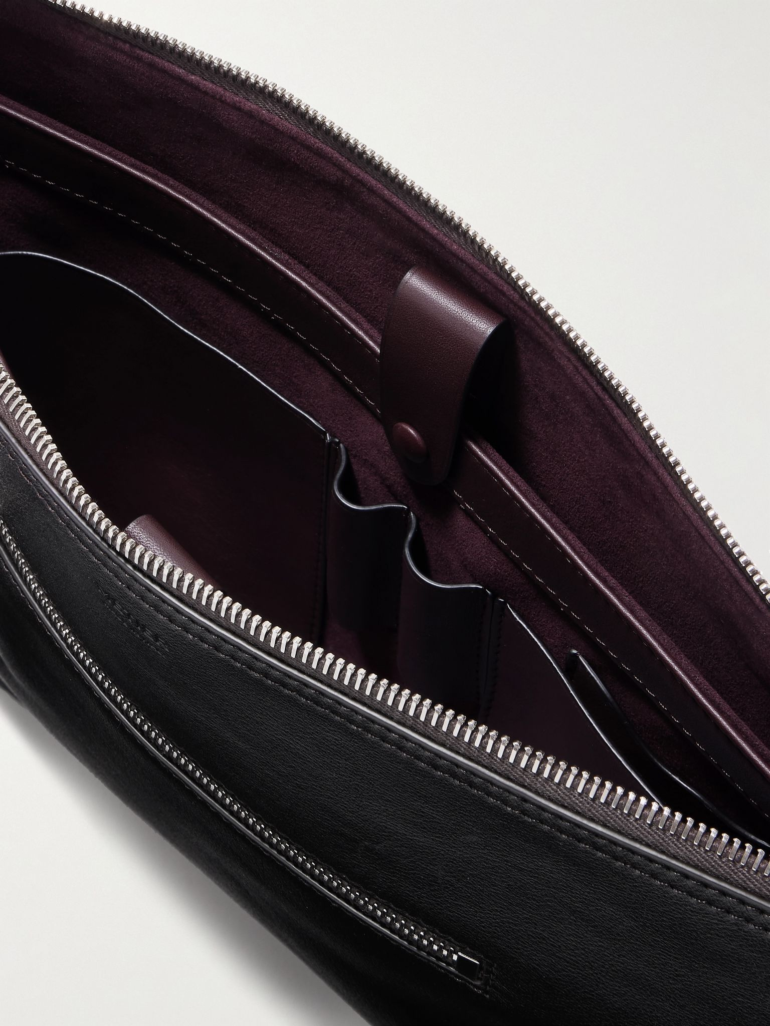 Full-Grain Leather Document Holder Black - 5