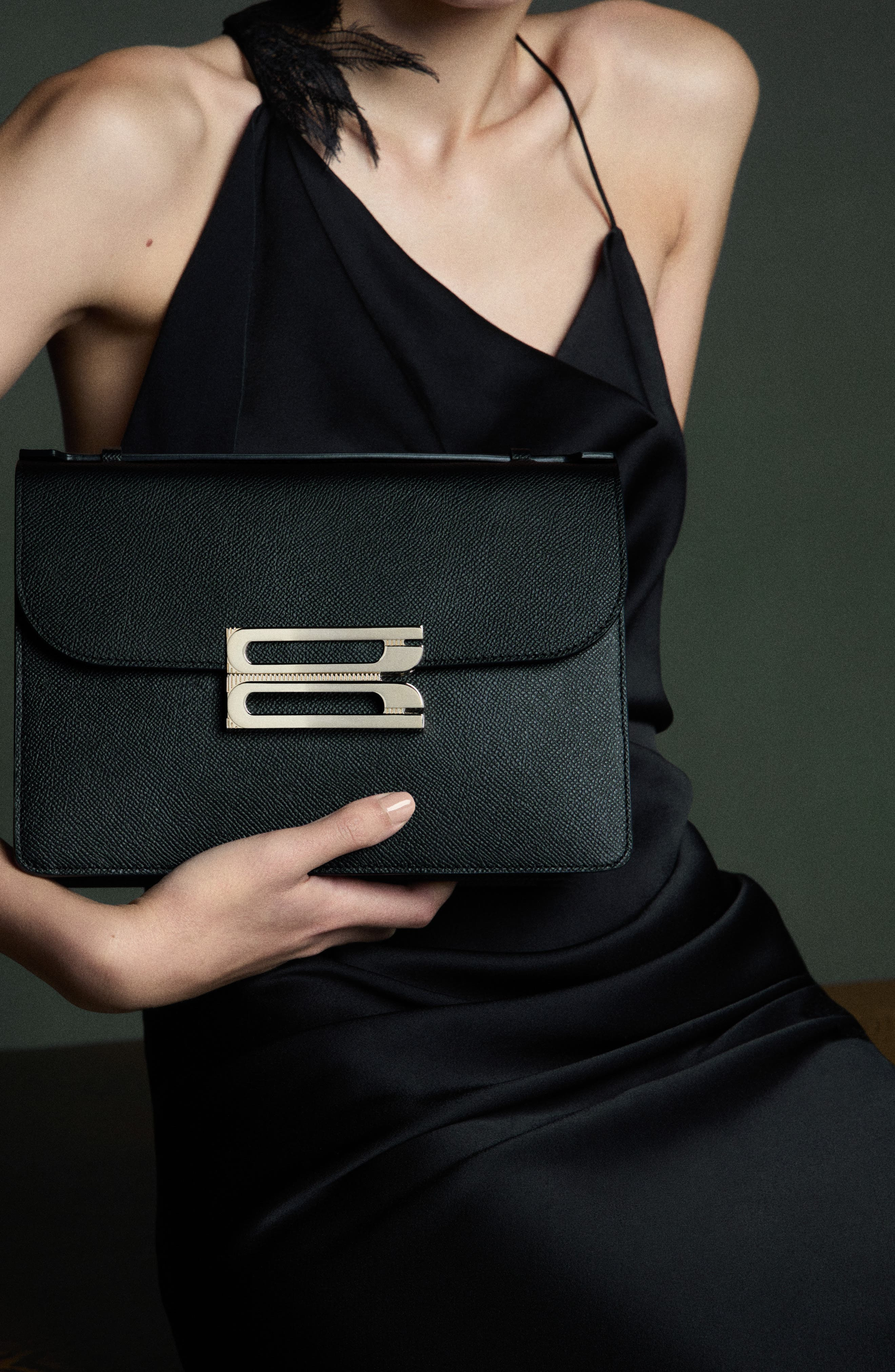 Victoria Beckham Dorian Grained Leather Shoulder Bag in Black at Nordstrom - 7