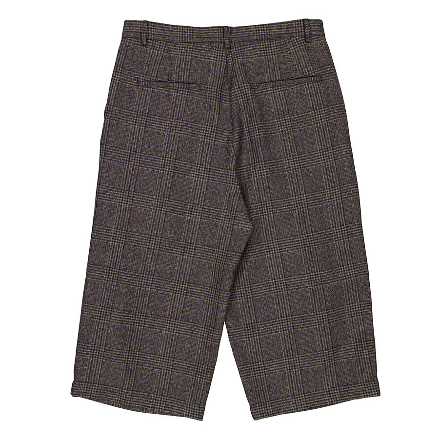 Emporio Armani Checkered Wide-Leg Cropped Trousers - 6
