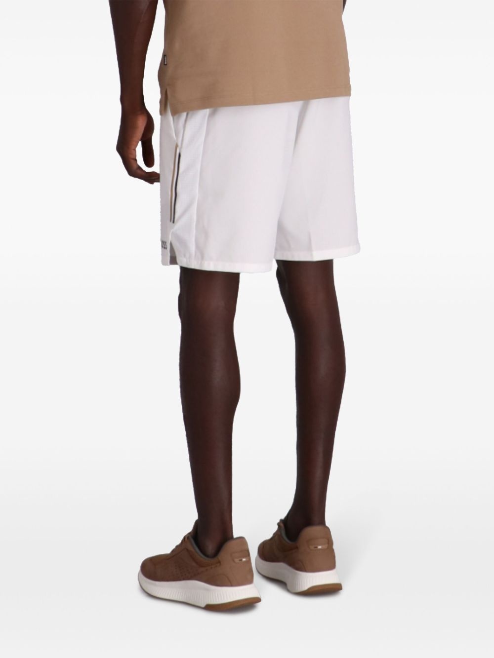 logo-print track shorts - 4