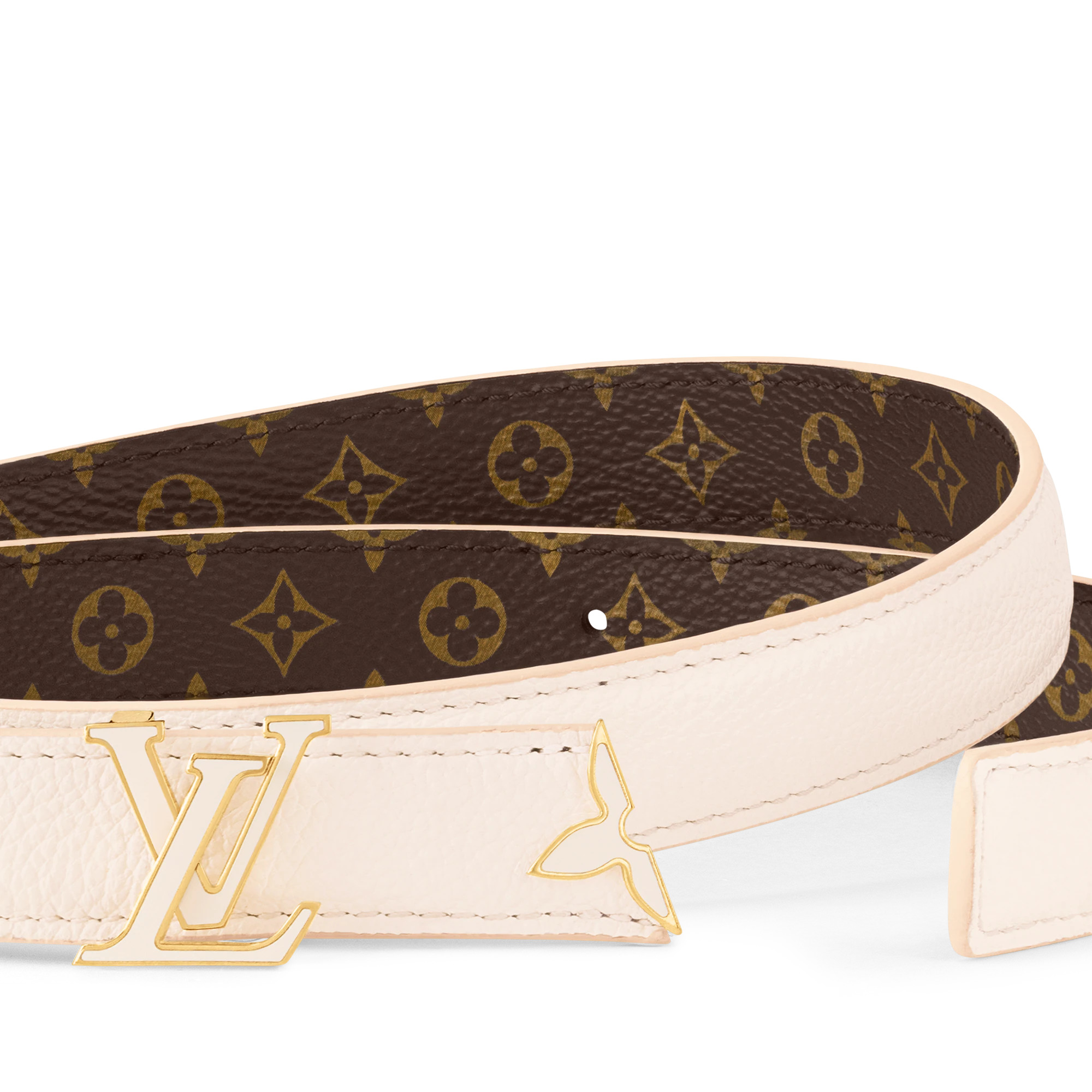 Pretty LV Enamel 20mm Reversible Belt - 2