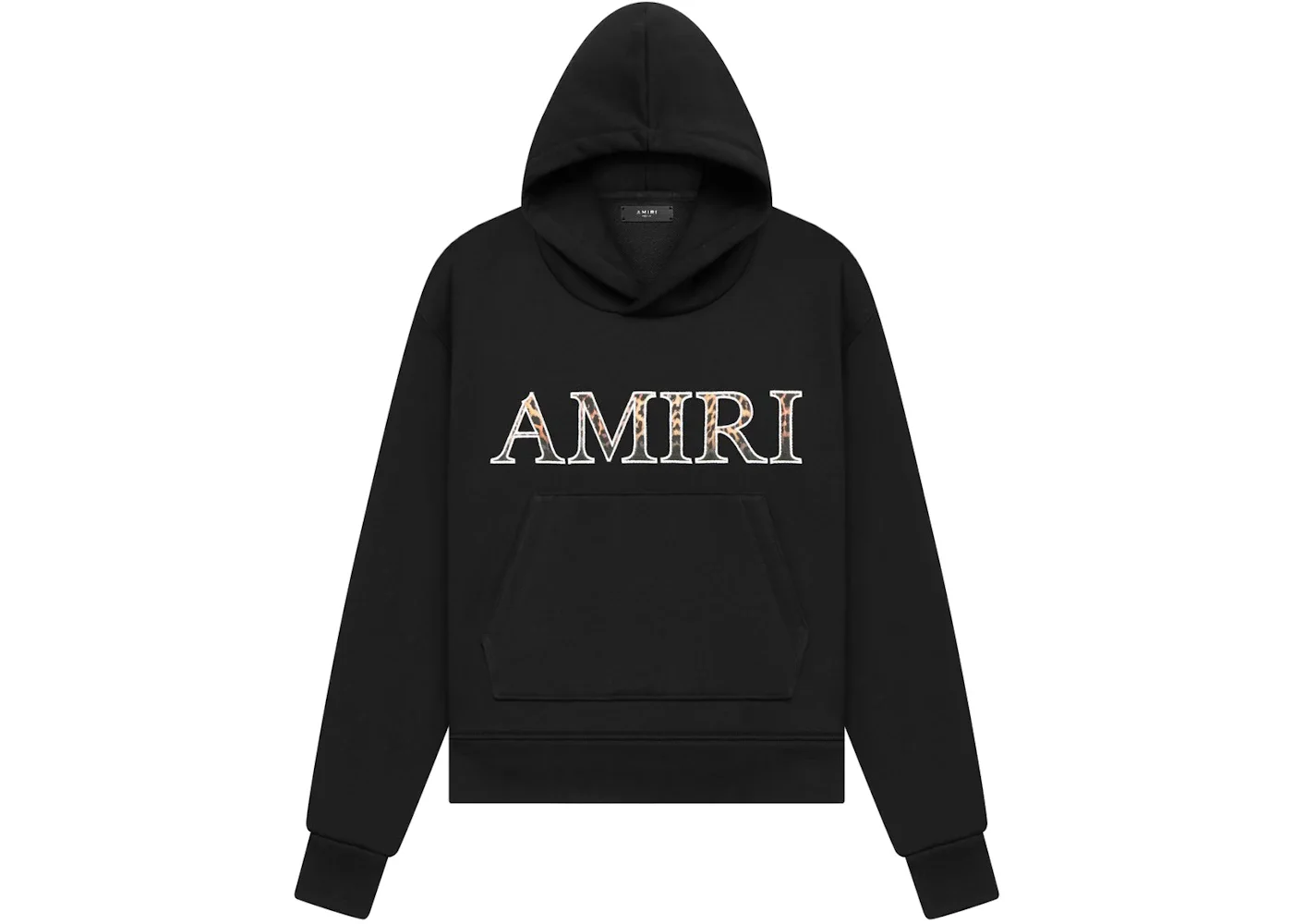 AMIRI Leopard Applique Hoodie Black - 1