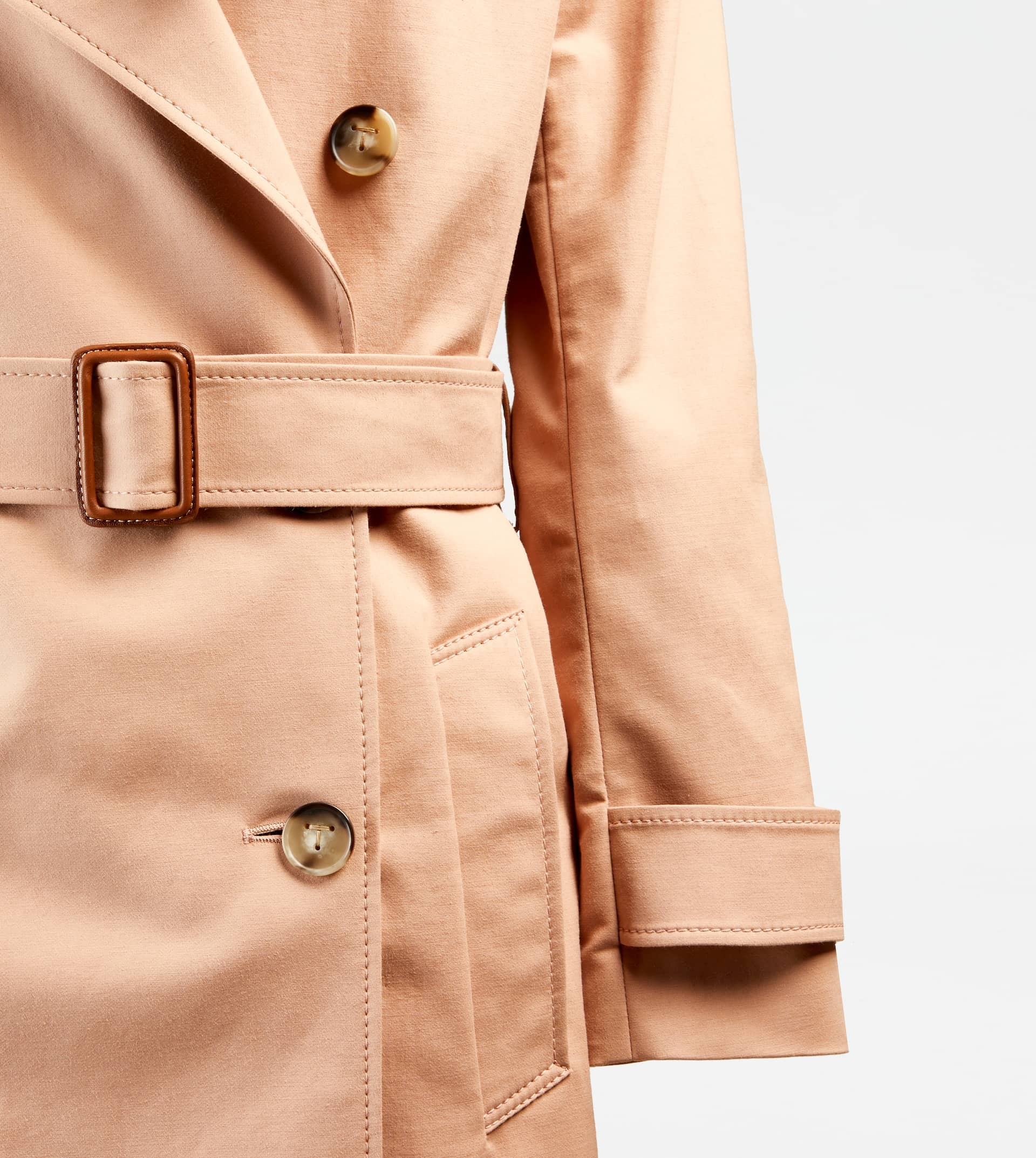 DOUBLE-BREASTED TRENCH COAT - BEIGE - 8