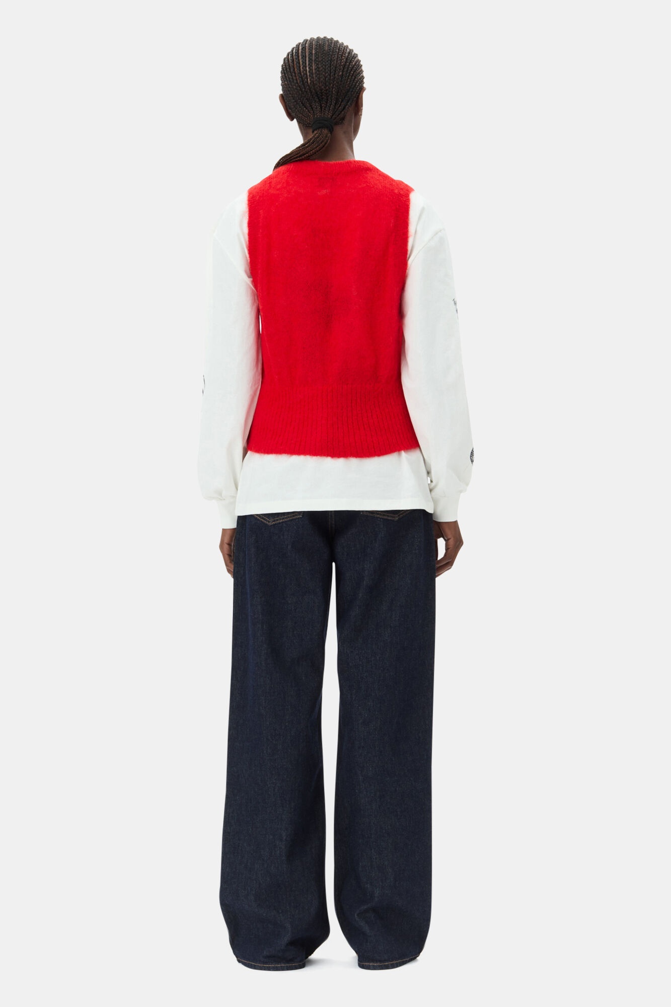 RED TIE STRING VEST - 5