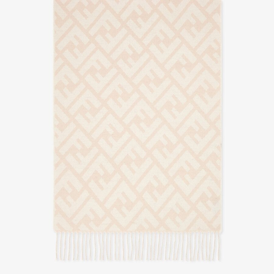 Pale pink cashmere scarf - 1