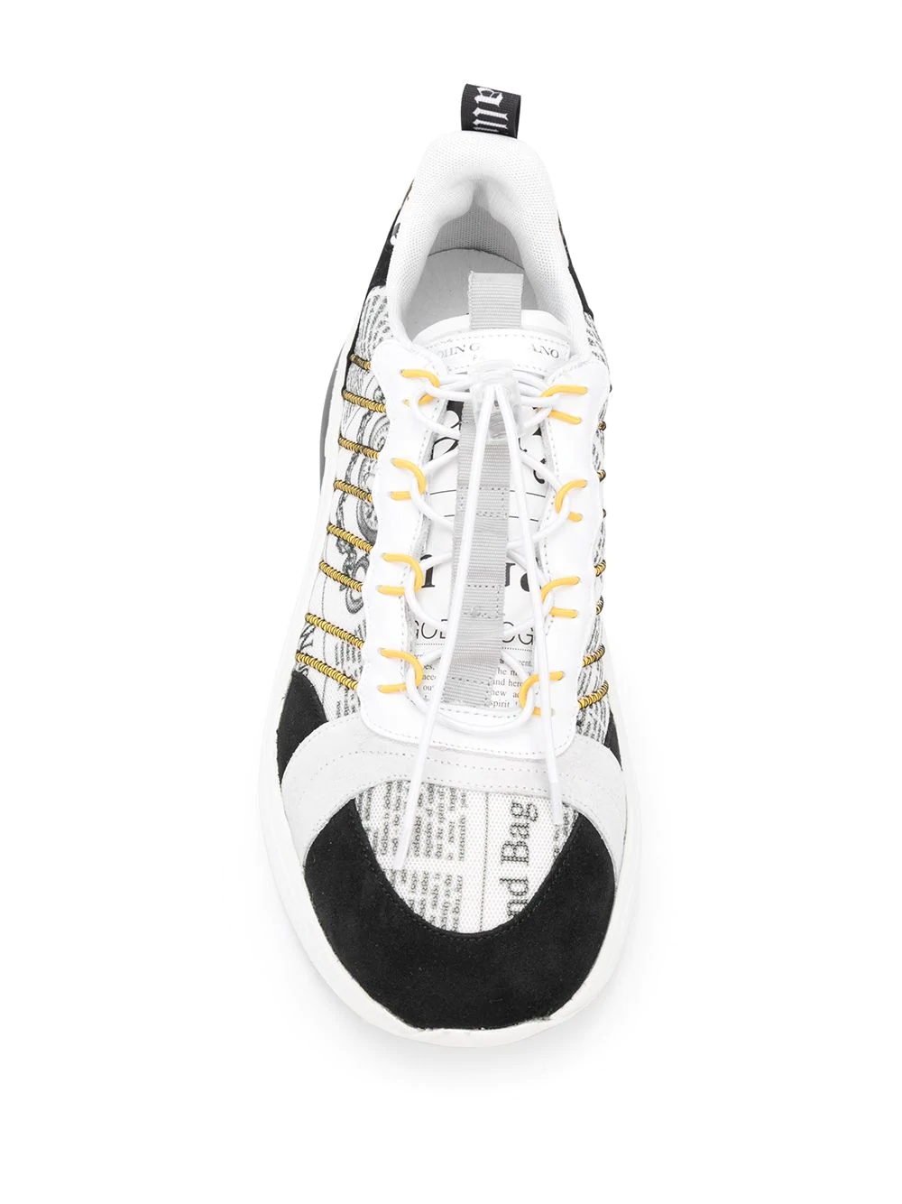 printed lace-up sneakers - 4