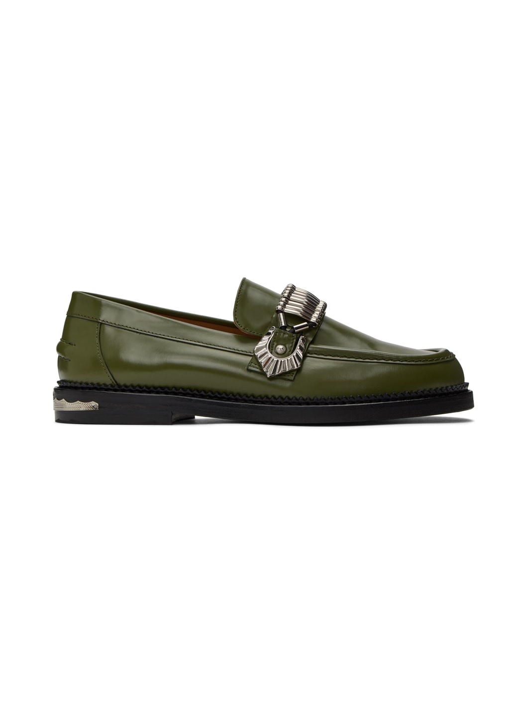 SSENSE Exclusive Green Polished Loafers - 1