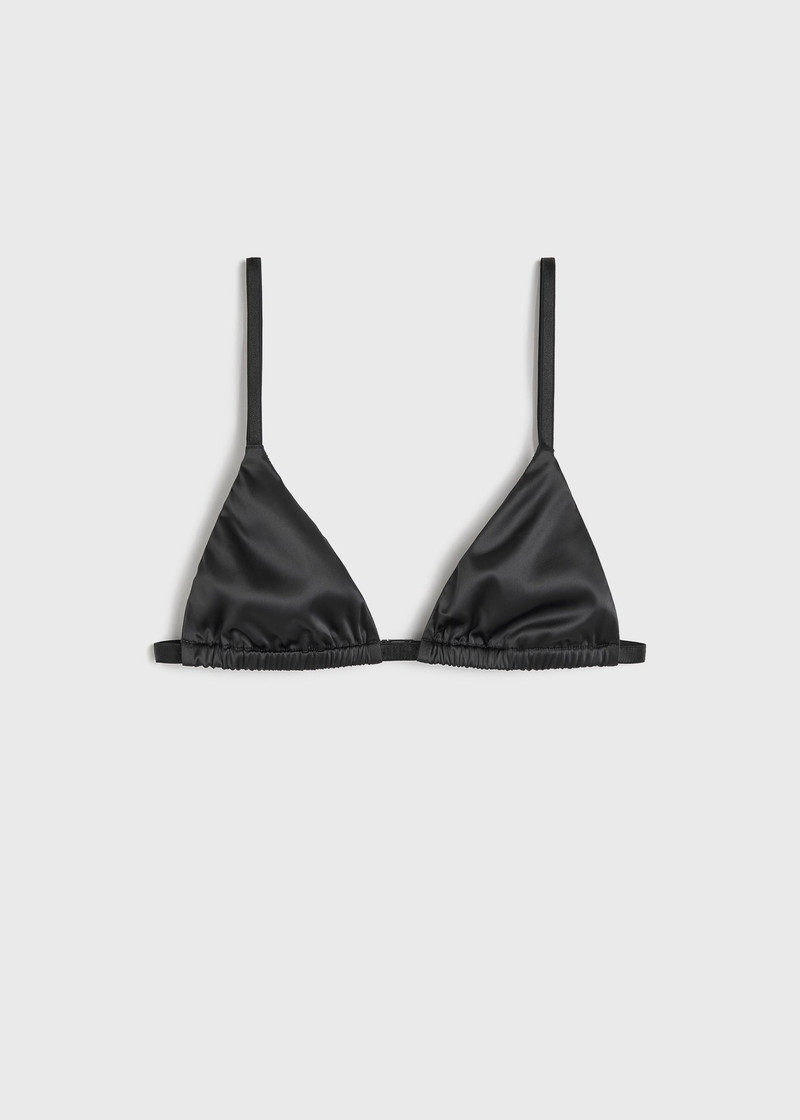 Satin bralette black 1