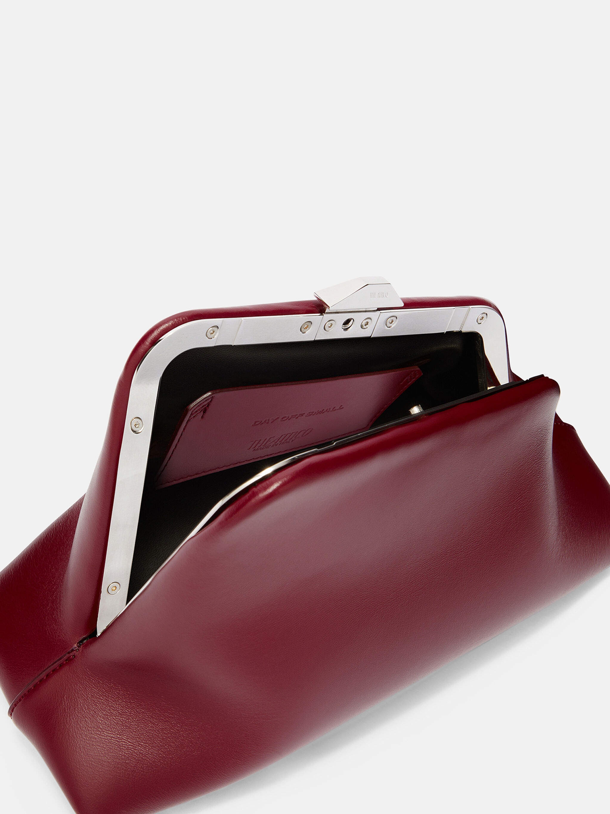 ''DAY OFF  SMALL'' BURGUNDY CLUTCH - 4