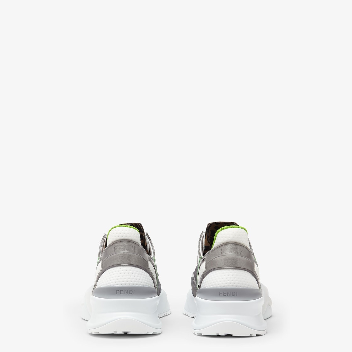 Slip-on sneakers with adjustable elastic laces, FF stopper and corrugated sole with engraved F. Fend - 3