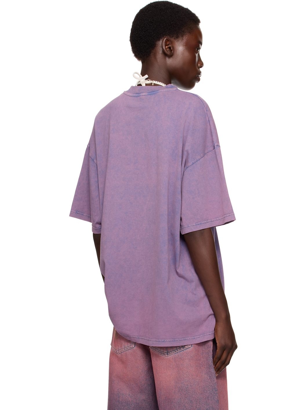 SSENSE Exclusive Purple Oversized Short Sleeve T-shirt - 3