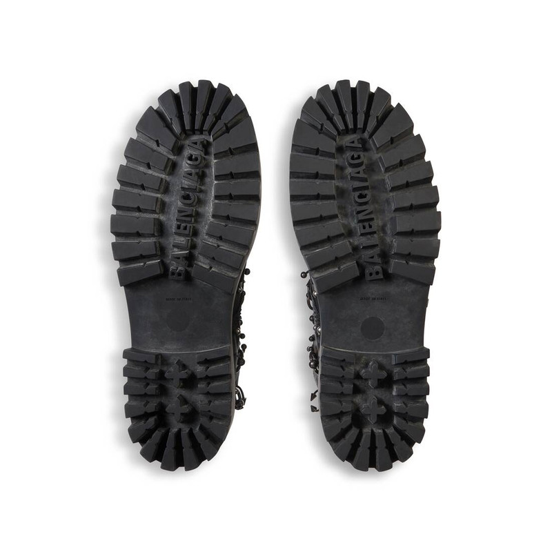 Men's Strike 20mm Boot With Piercings in Black 7