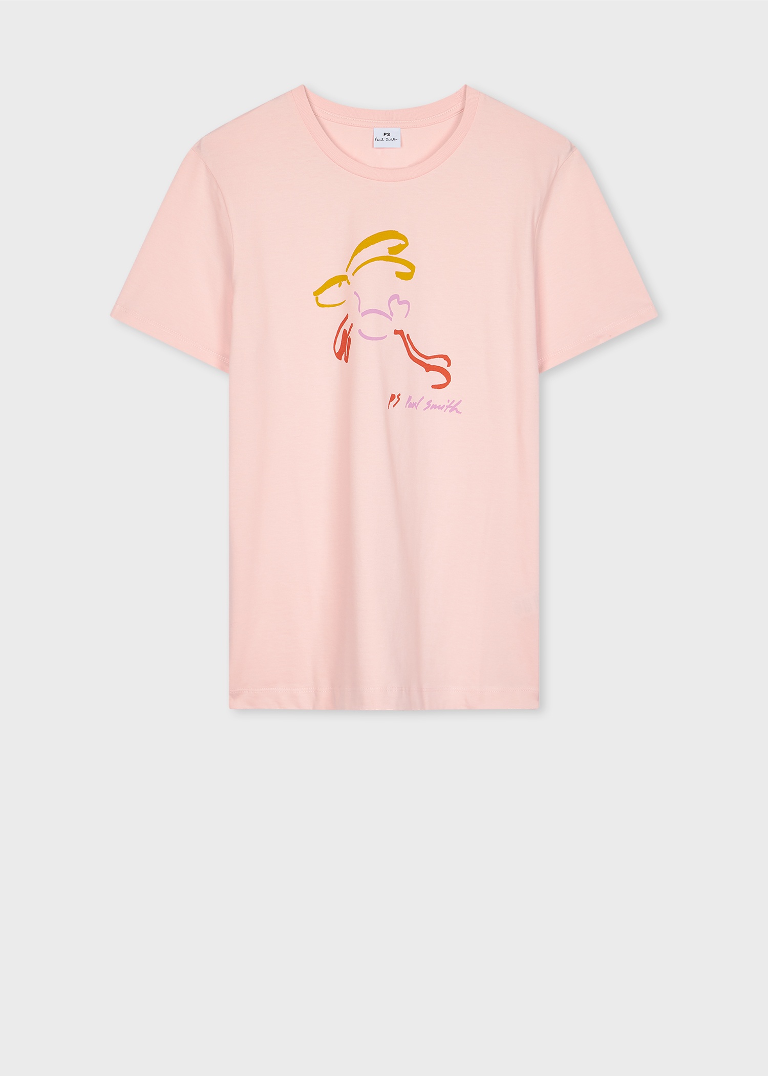 Women's Light Pink 'Rainbow Bunny' T-Shirt - 1