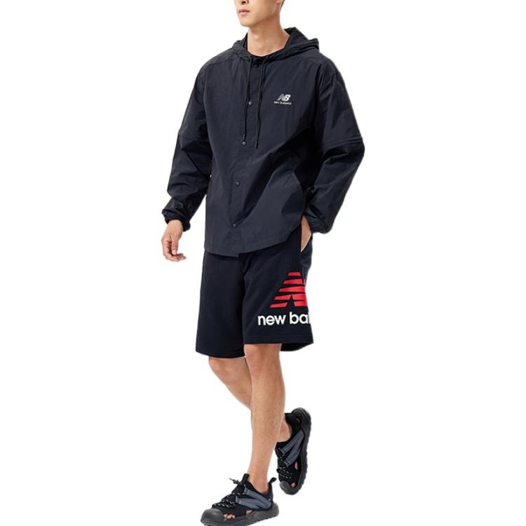 New Balance Logo Print Casual Jacket 'Black' AMJ22368-BK - 4