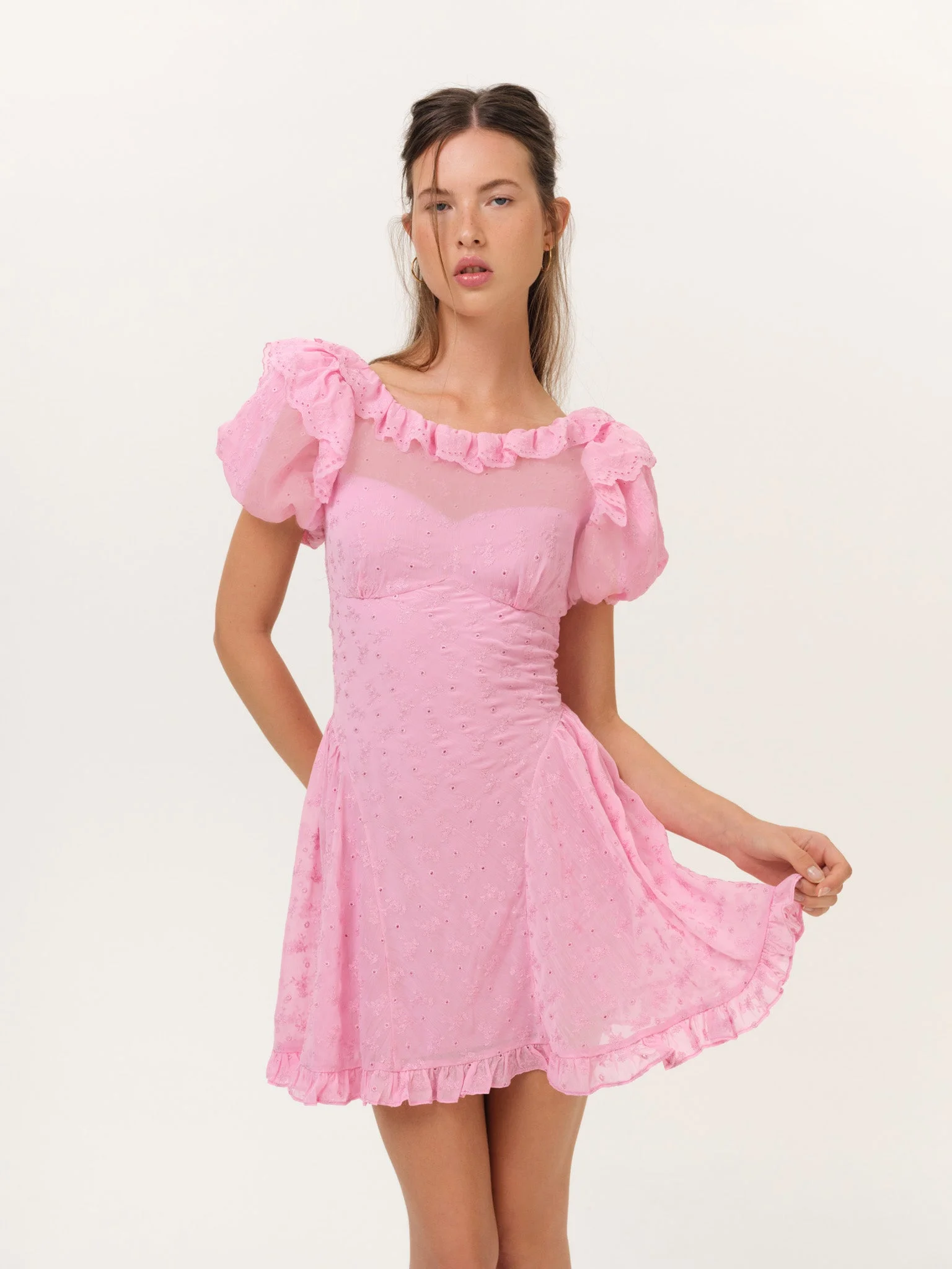 Hamptons Eyelet Mini Dress - 1