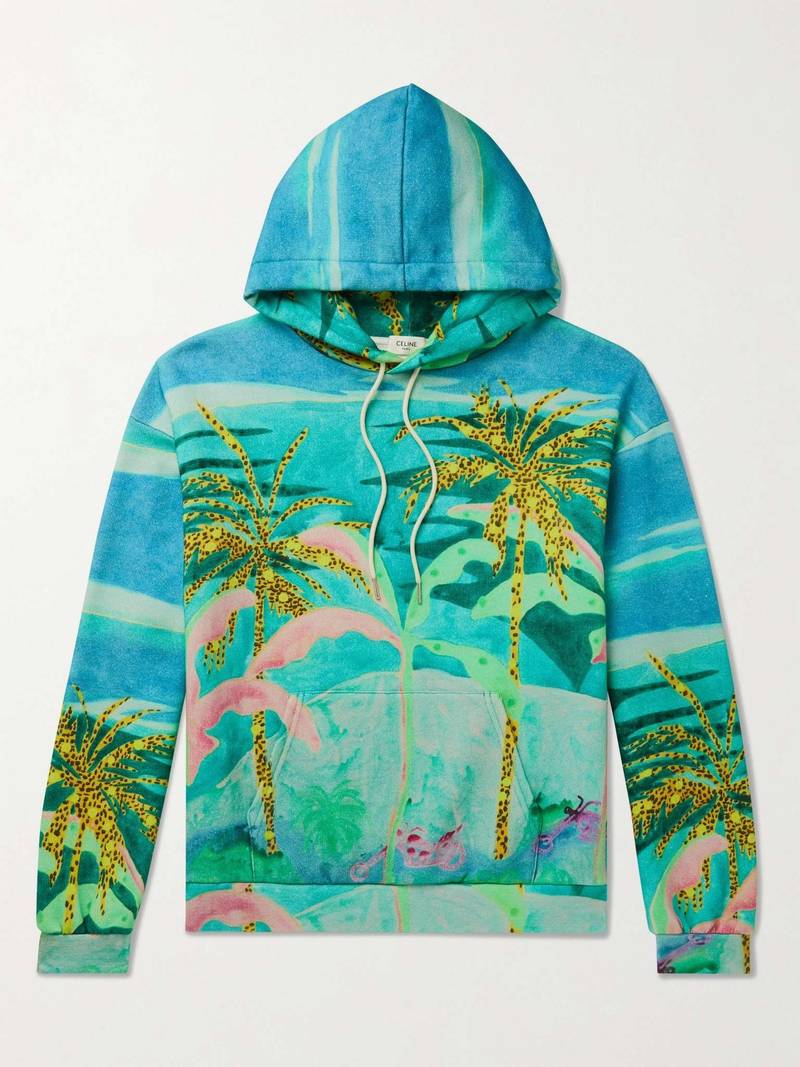 + Tyson Reeder Printed Loopback Cotton-Jersey Hoodie 1