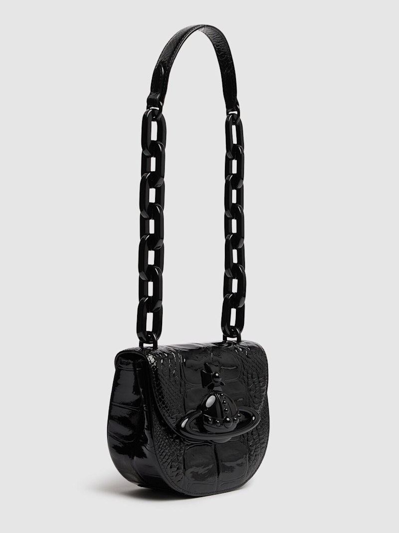 Jodie Saddle embossed leather bag - 2