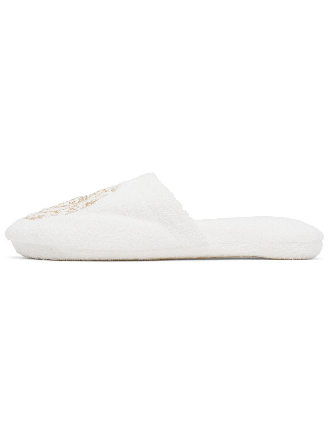 White & Gold Medusa Gala Slippers - 3
