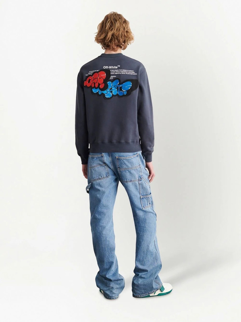 logo-print crew neck sweatshirt 4