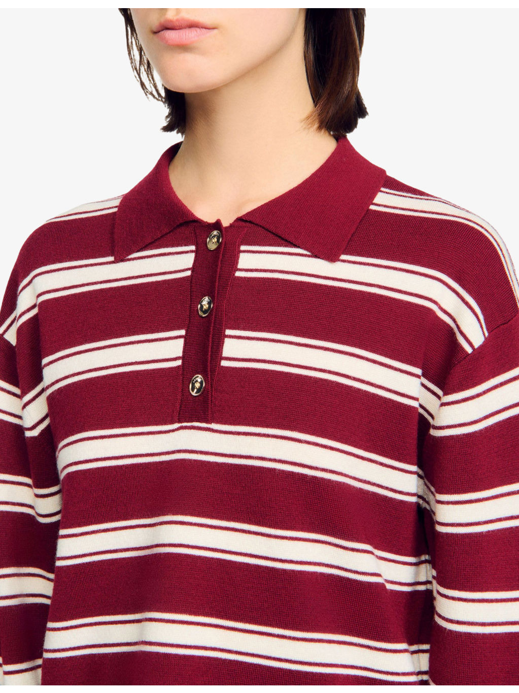 Striped Polo-Collar Wool-Blend Jumper - 5