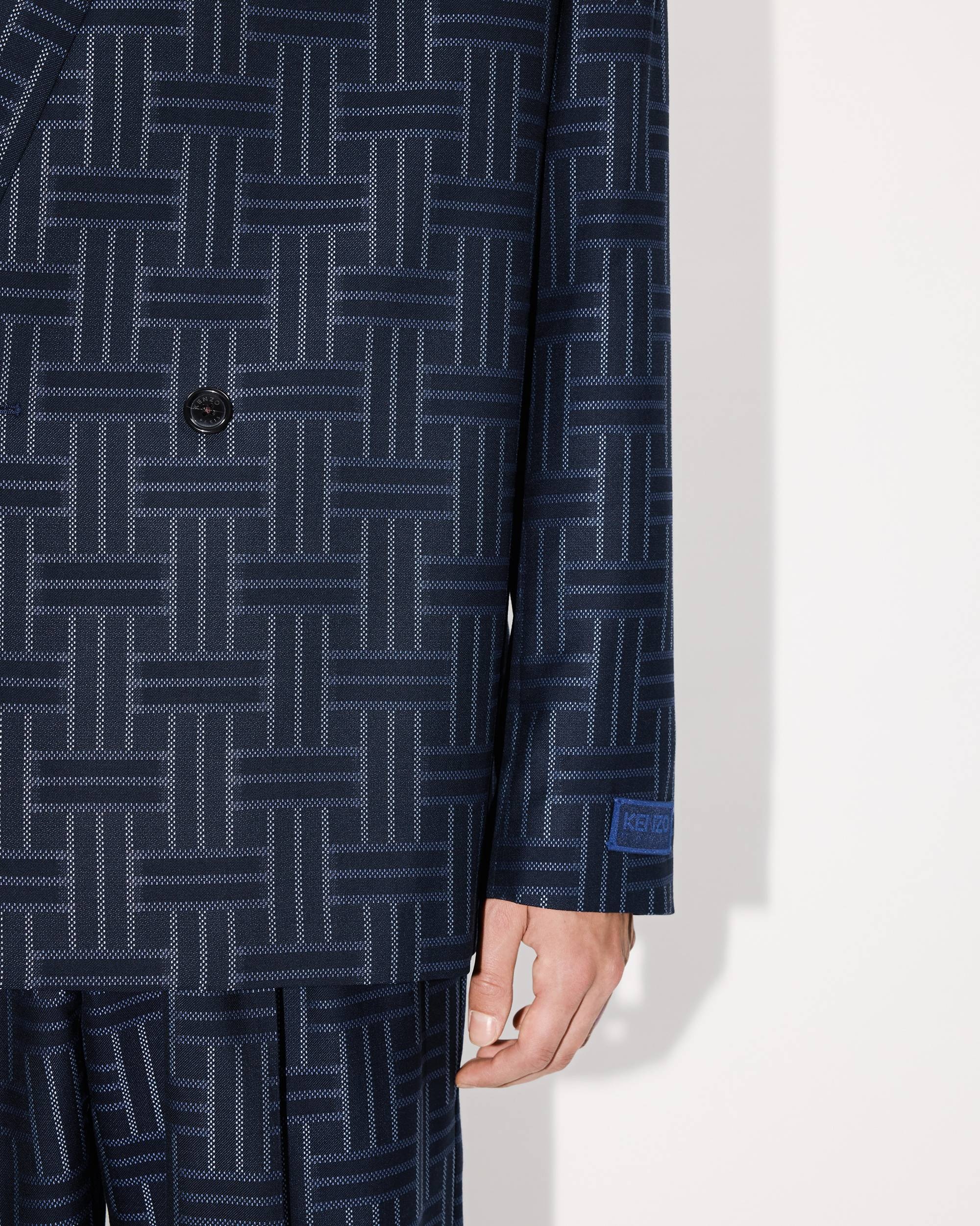 'KENZO Weave' tailored kimono jacket in wool and cotton - 7