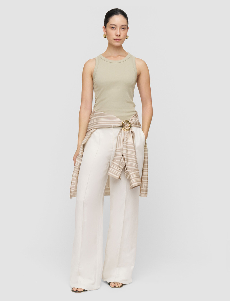 JOSEPH Yeux Cotton Rib Vest outlook