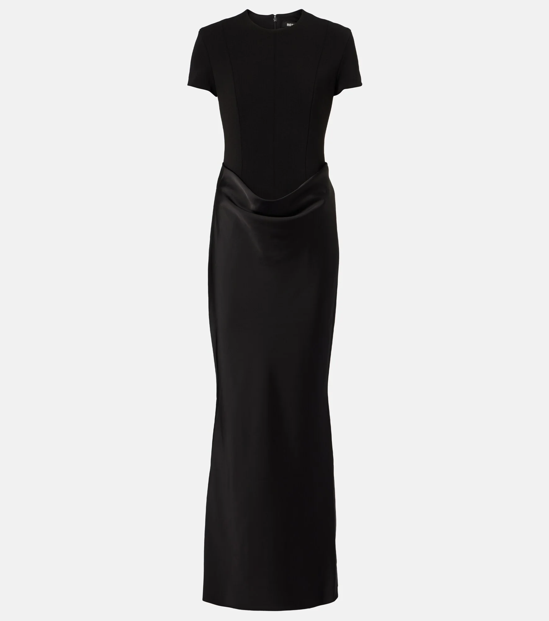 Draped satin gown - 1