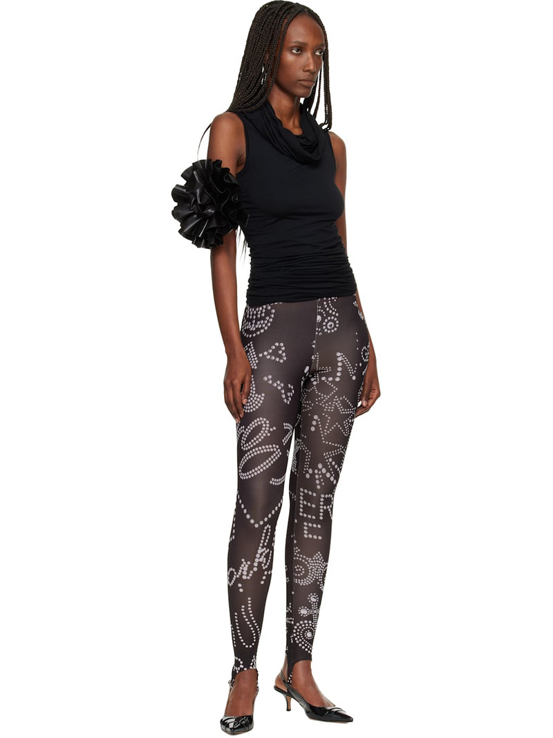 VAQUERA Black Rhinestuds Leggings outlook