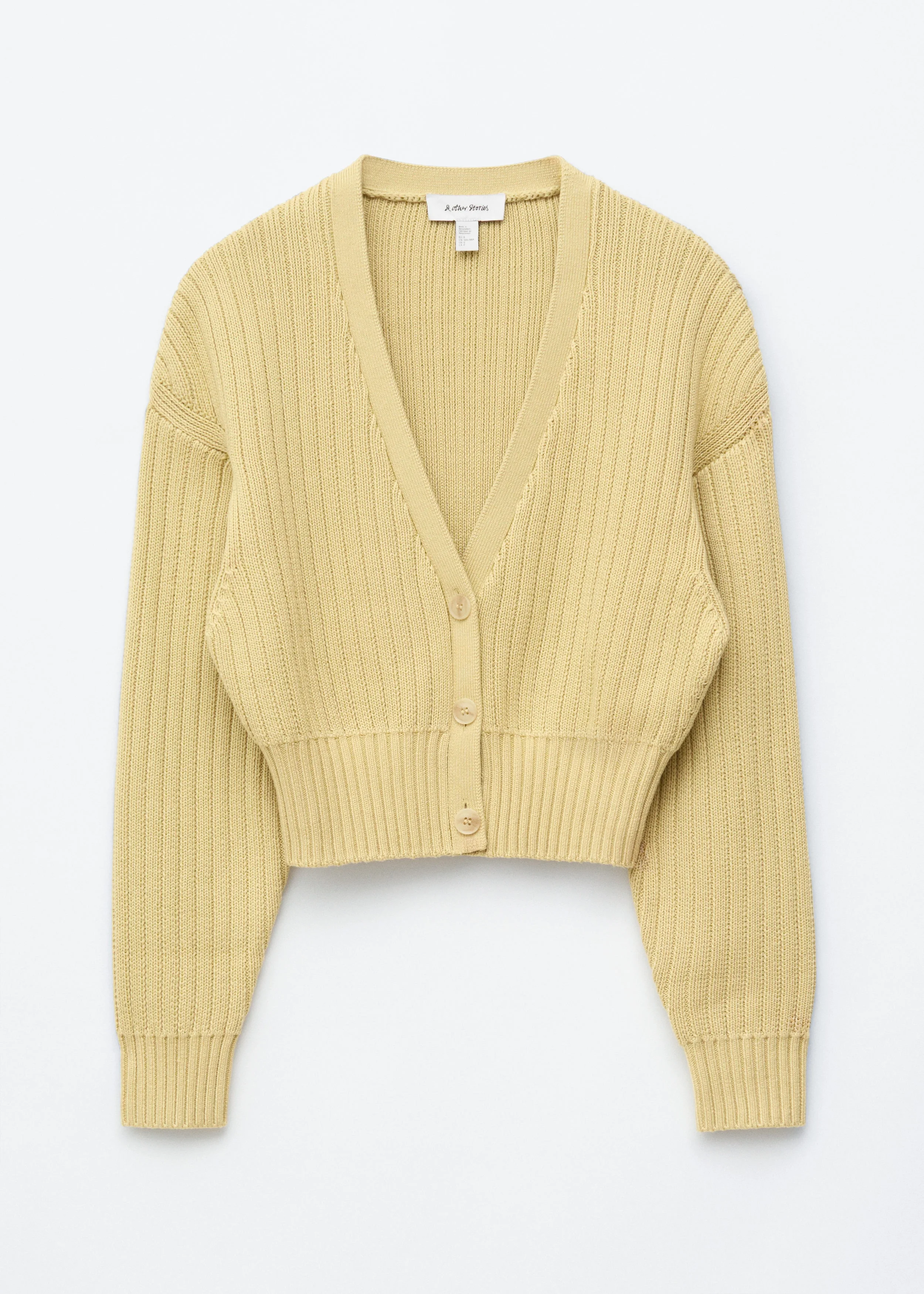 Rib-Knit Cotton Cardigan - 1