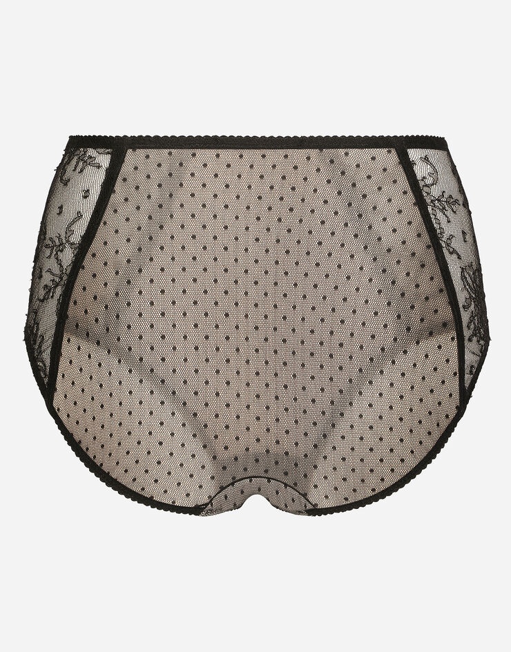 High-waisted lace briefs - 2