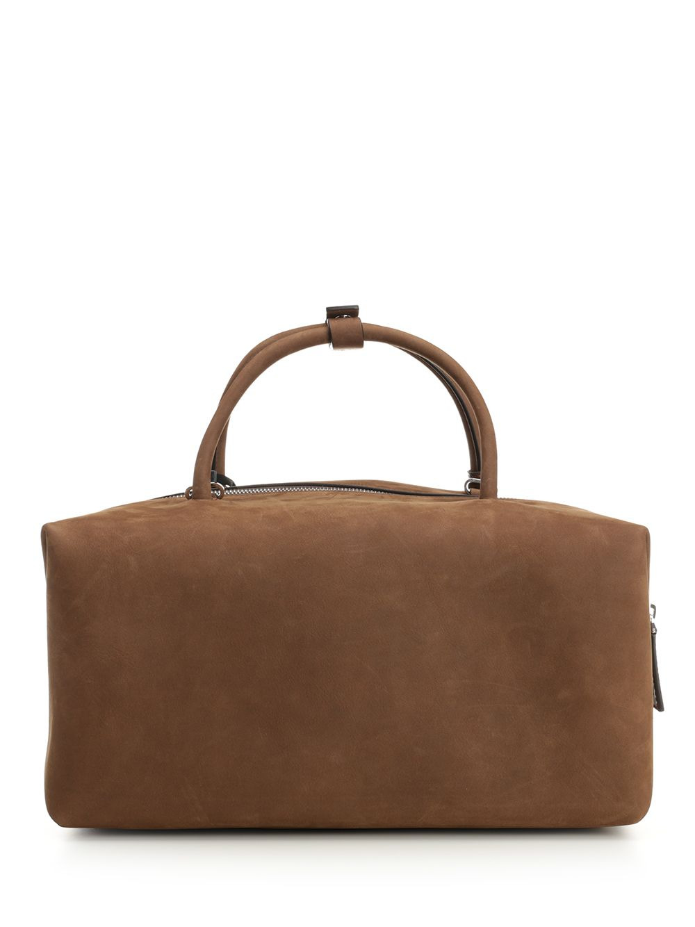 Hold All L Suede Square Bauletto Suede Handbag Handbags Brown - 3