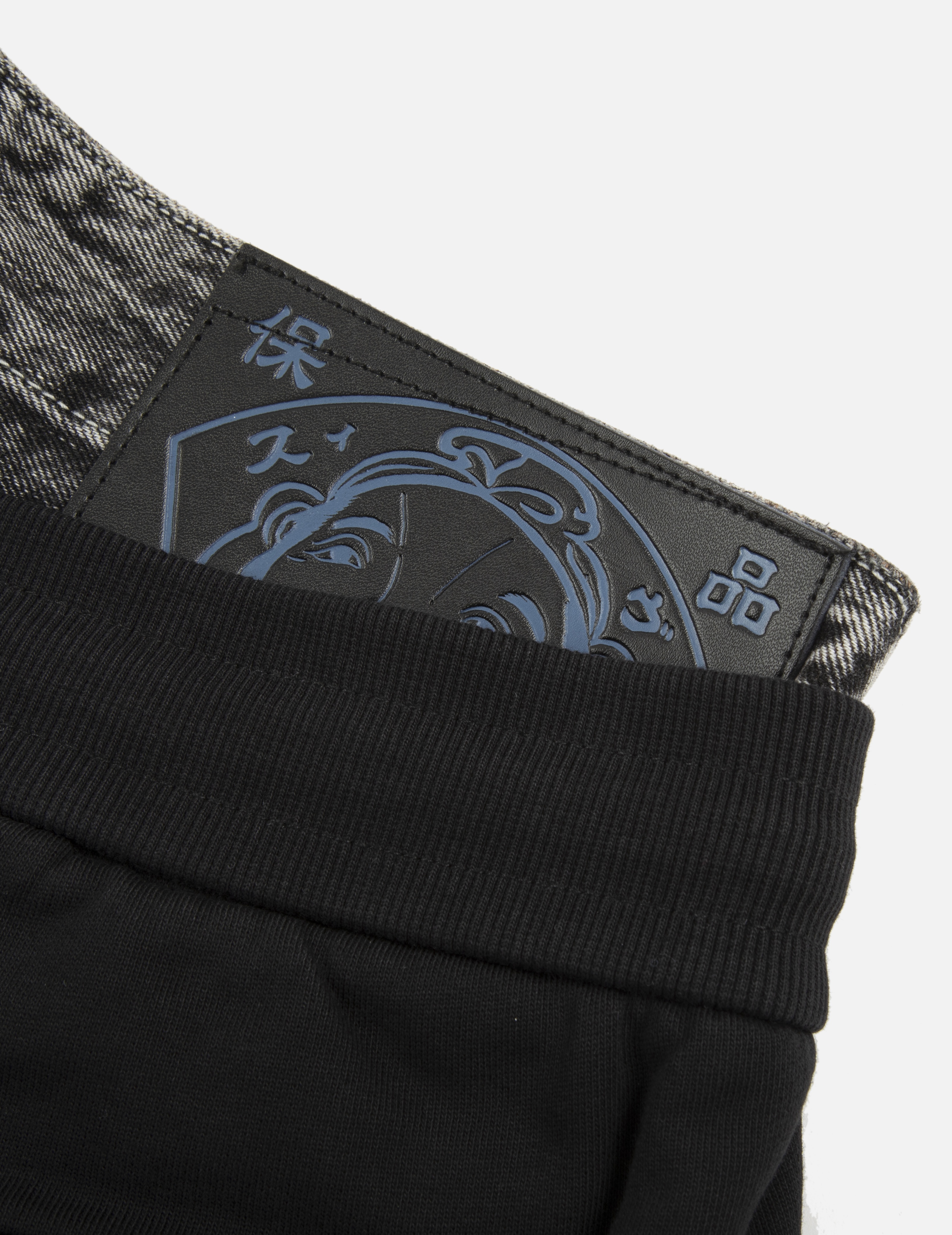 SEAGULL PRINT DOUBLE LAYER LOOSE FIT JEANS - 8