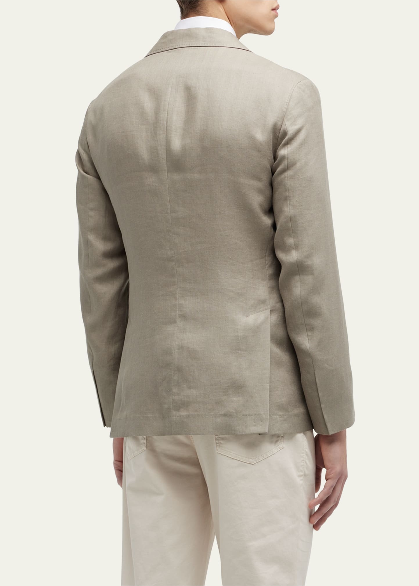 Men's Chevron Linen Sport Coat - 3