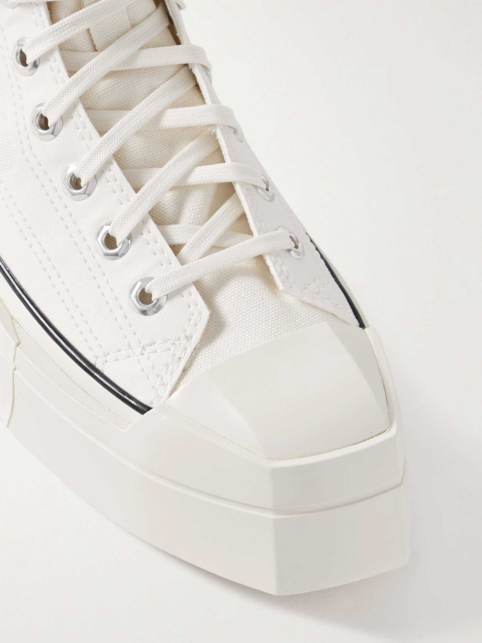 Chuck 70 De Luxe Leather and Canvas Platform High-Top Sneakers - 6