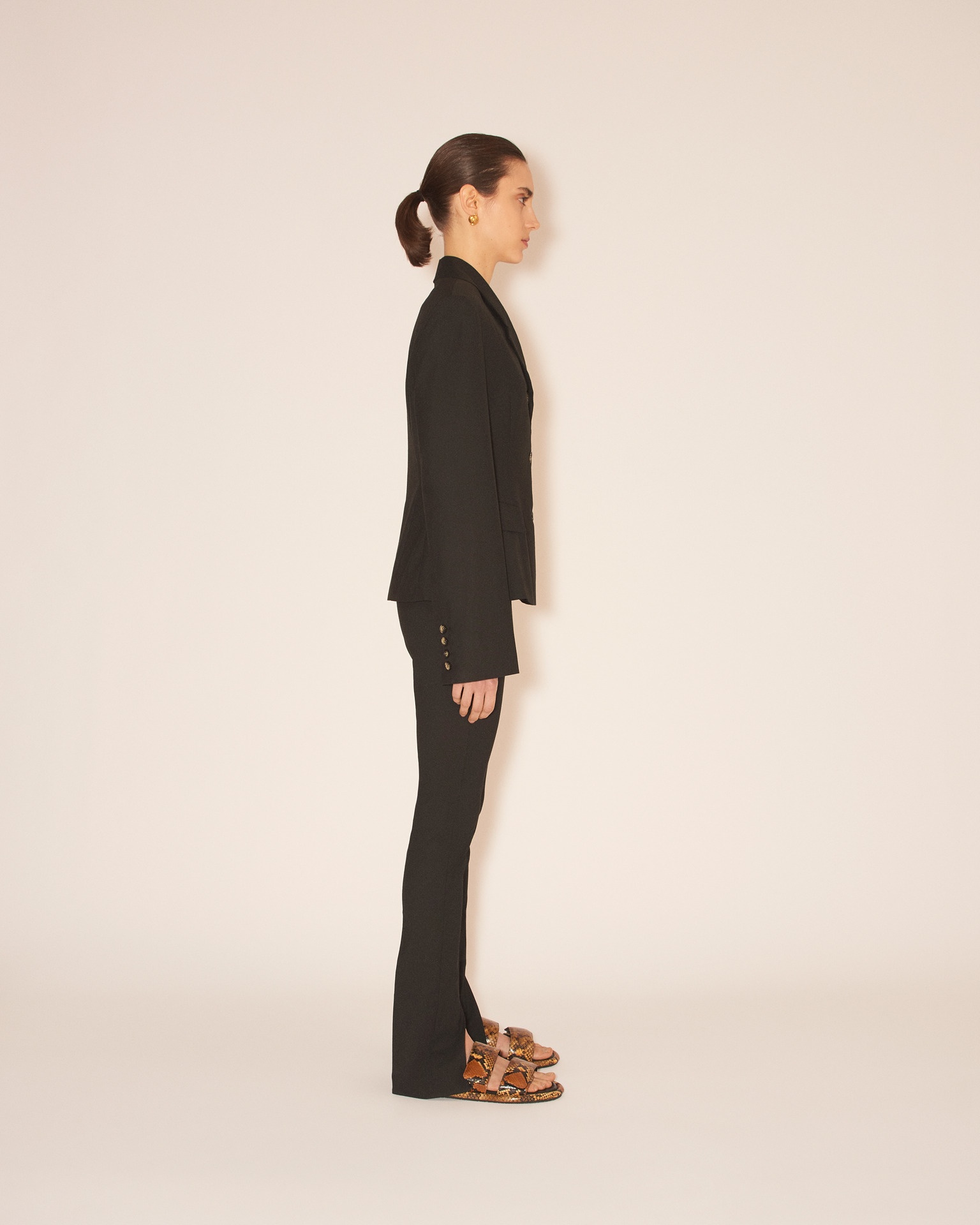BORA - Slim waisted tailored jacket - Black - 4