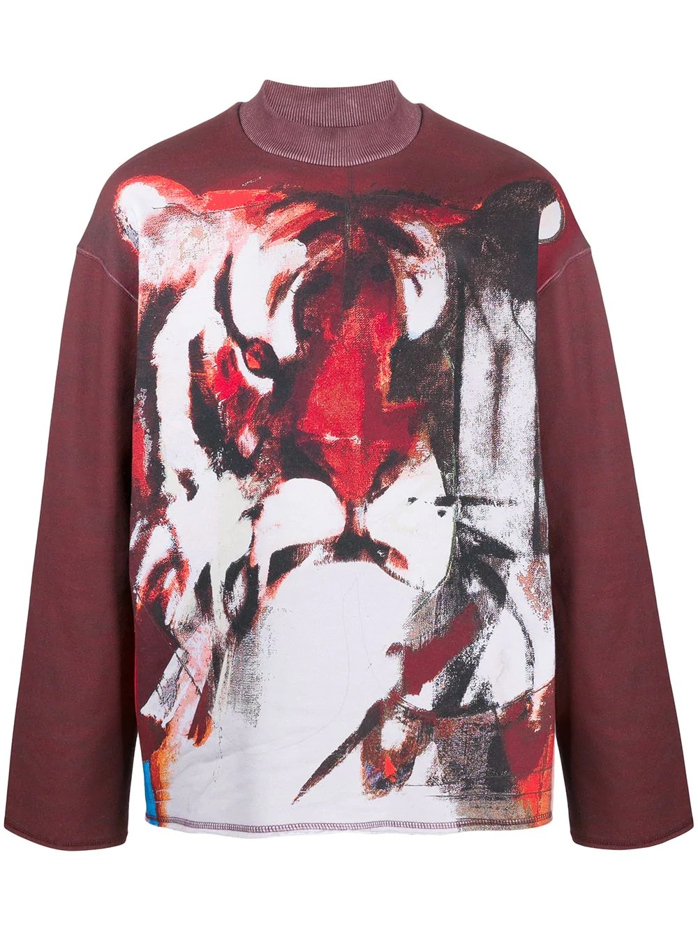 tiger print sweatshirt - 1