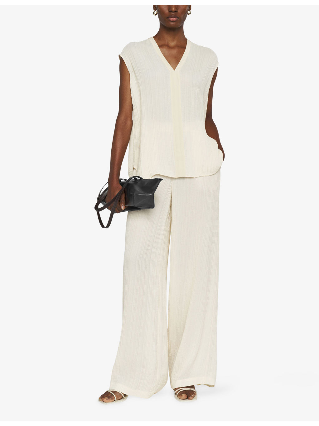 Lucien Pleated-Texture Viscose and Silk-Blend Top - 2