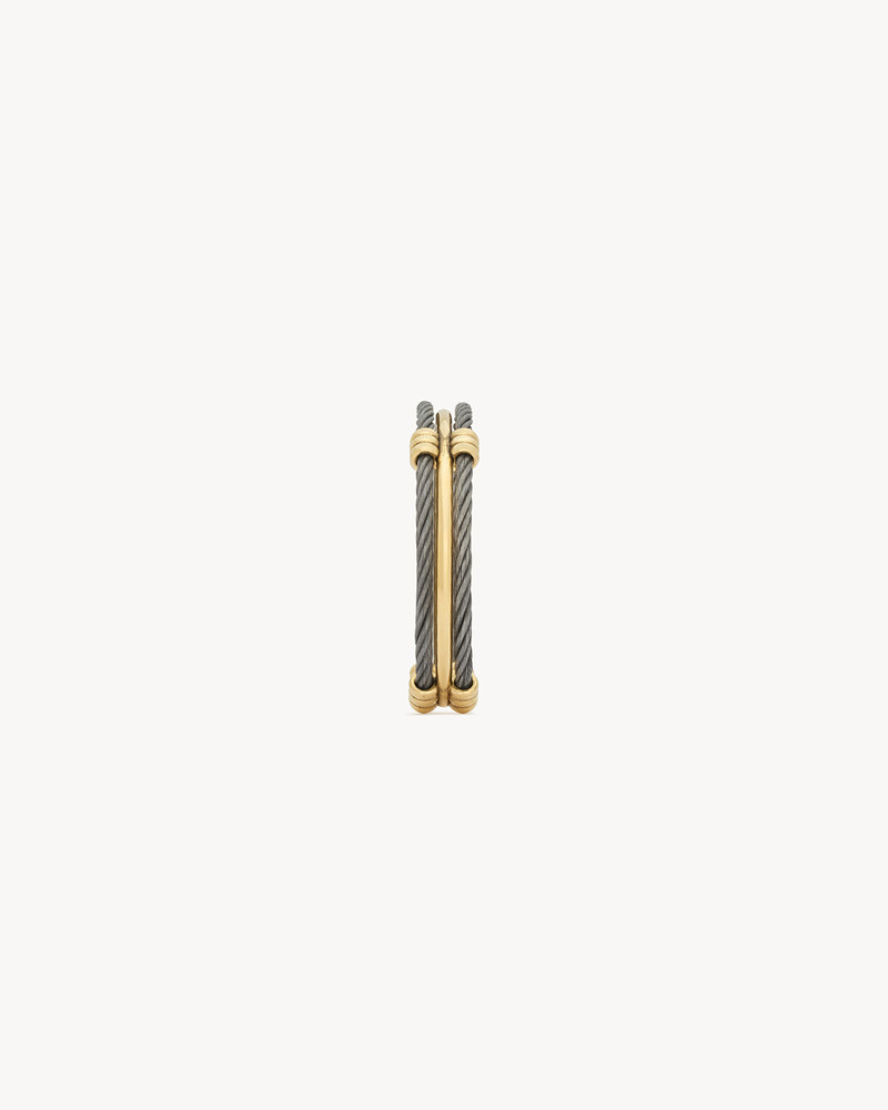 DOUBLE CABLE CUFF IN METAL 6