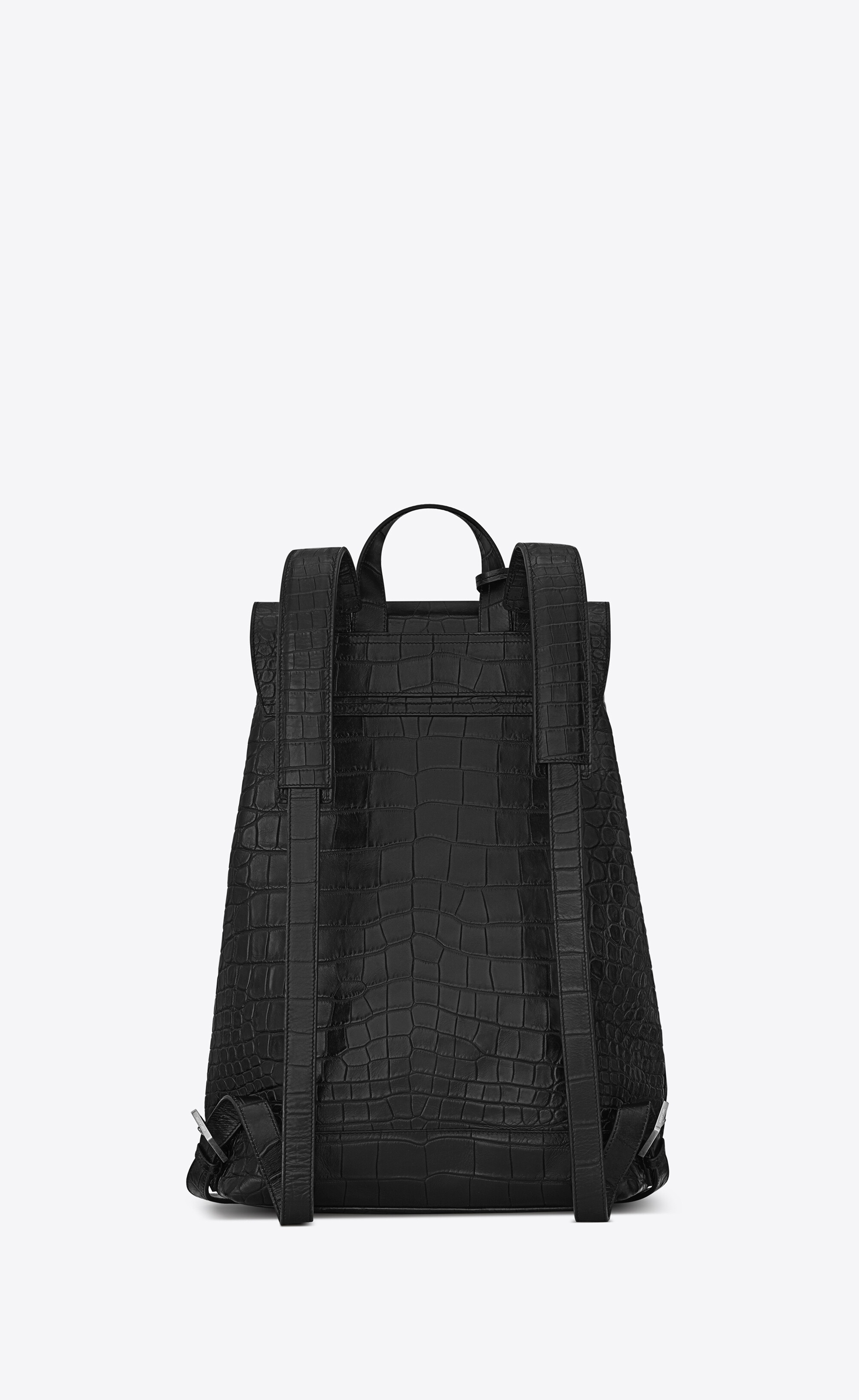 sac de jour backpack in crocodile embossed leather - 2