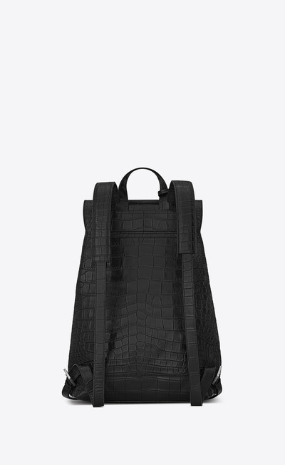 SAINT LAURENT sac de jour backpack in crocodile embossed leather outlook