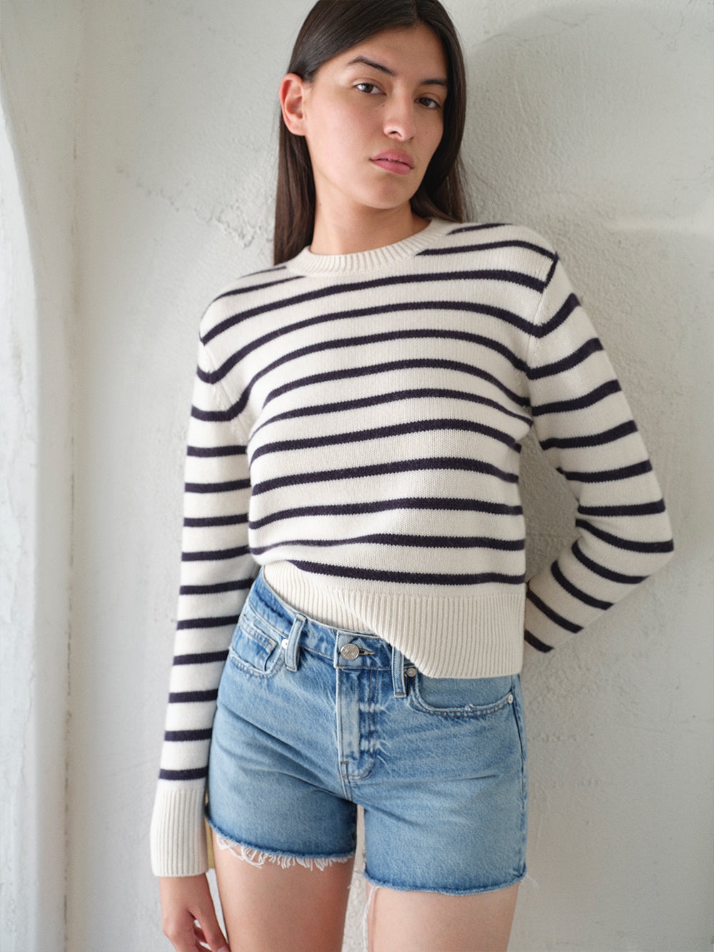 Cashmere Clean Crew in Navy Multi - 2