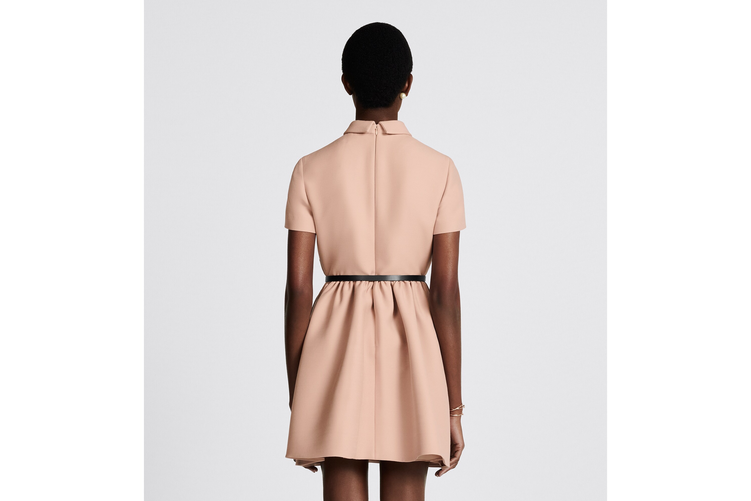 Short Belted Shirt Dress - 6