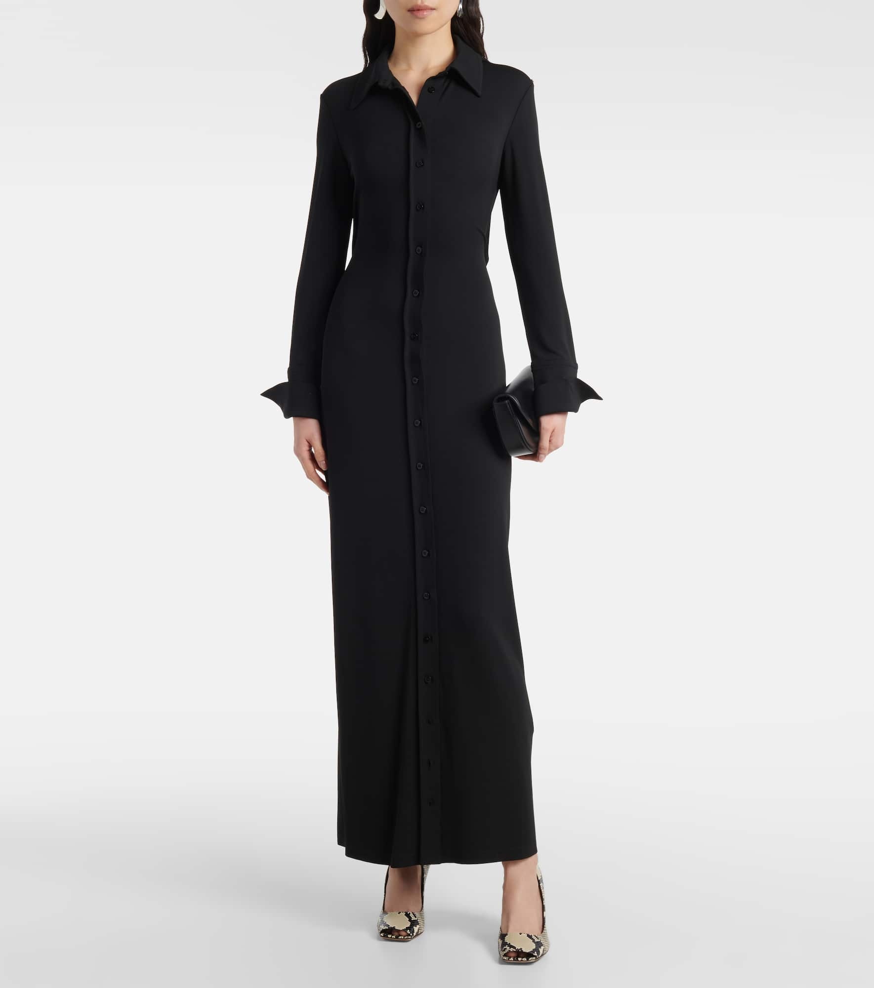 Jersey crêpe shirt dress - 2