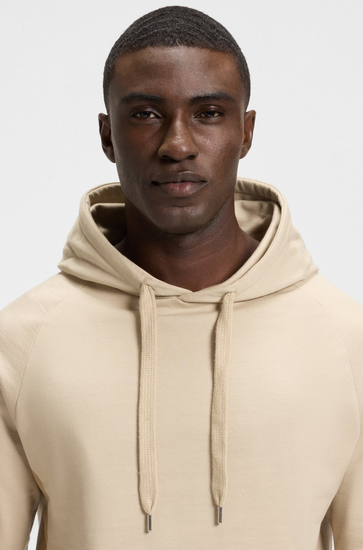 COTTON-TERRY HOODIE WITH STRIPE PANELS - 5