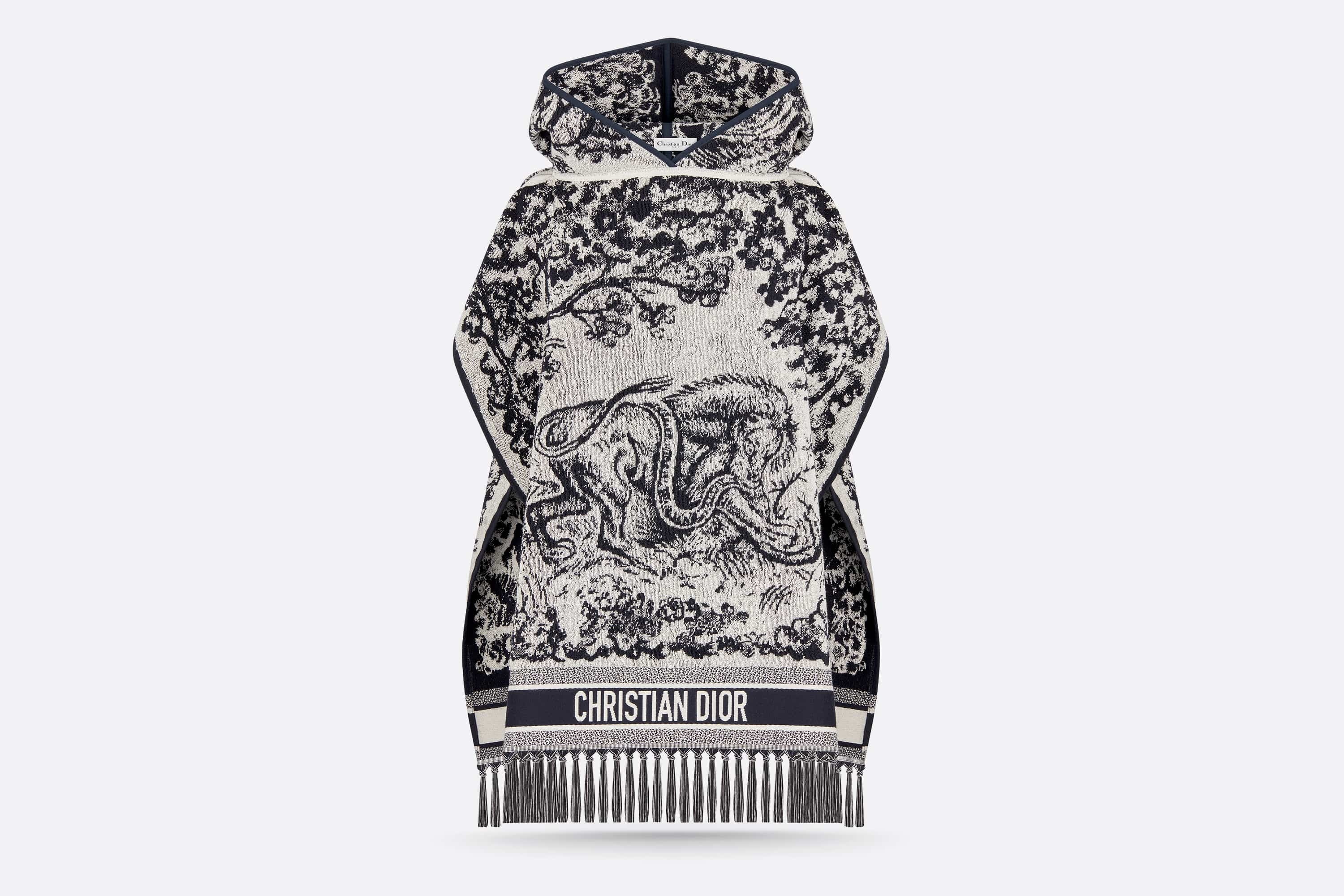 Dior Toile de Jouy Sauvage Hooded Poncho | dior | REVERSIBLE