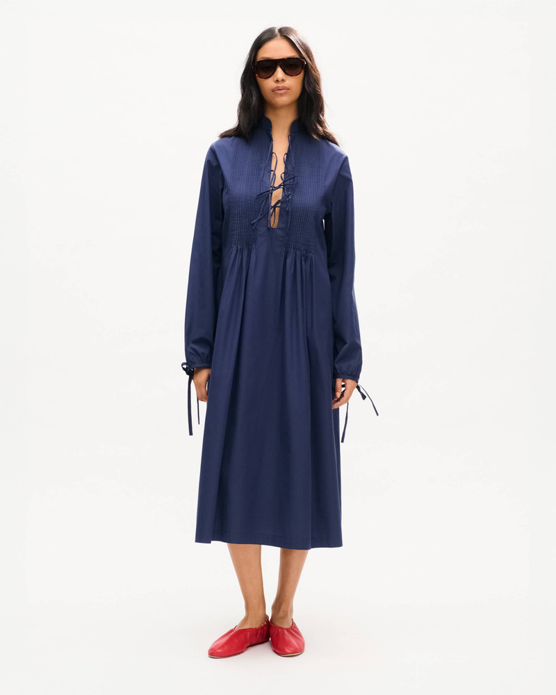 KENZO Long sleeve midi dress in light cotton poplin outlook
