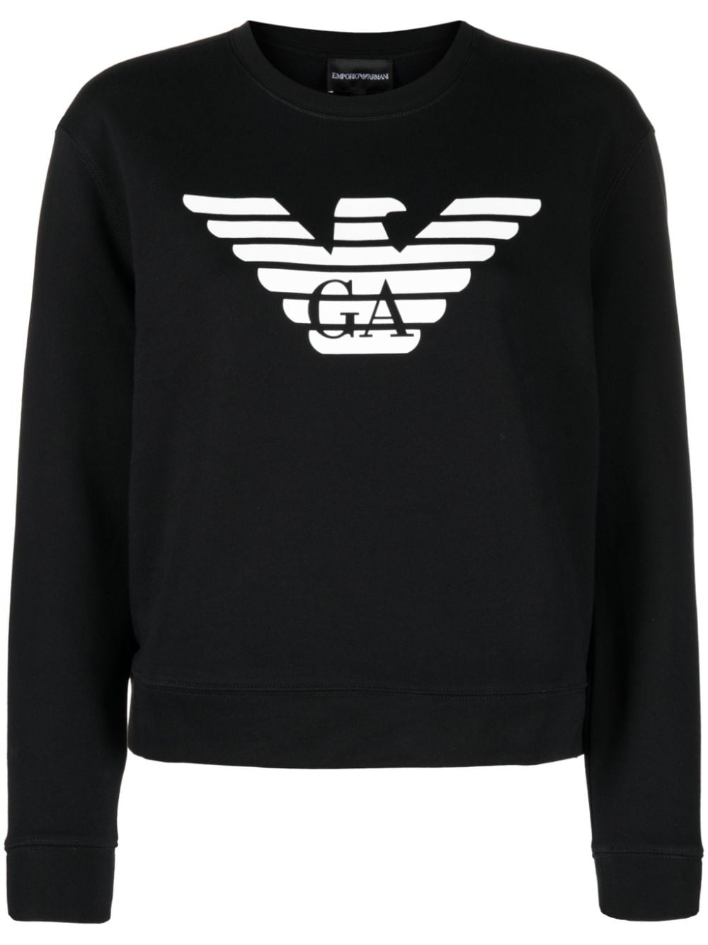 logo-print cotton sweatshirt - 1