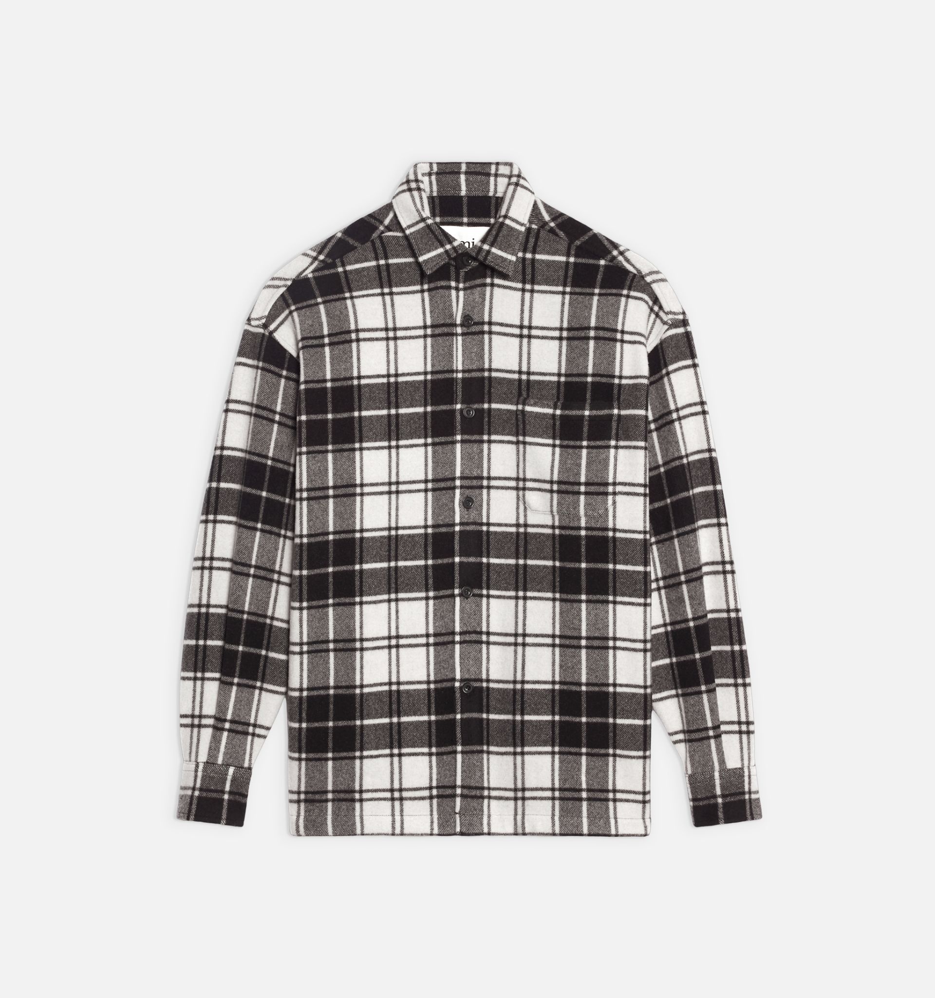 Checked Overshirt With Ami Paris Print - 3