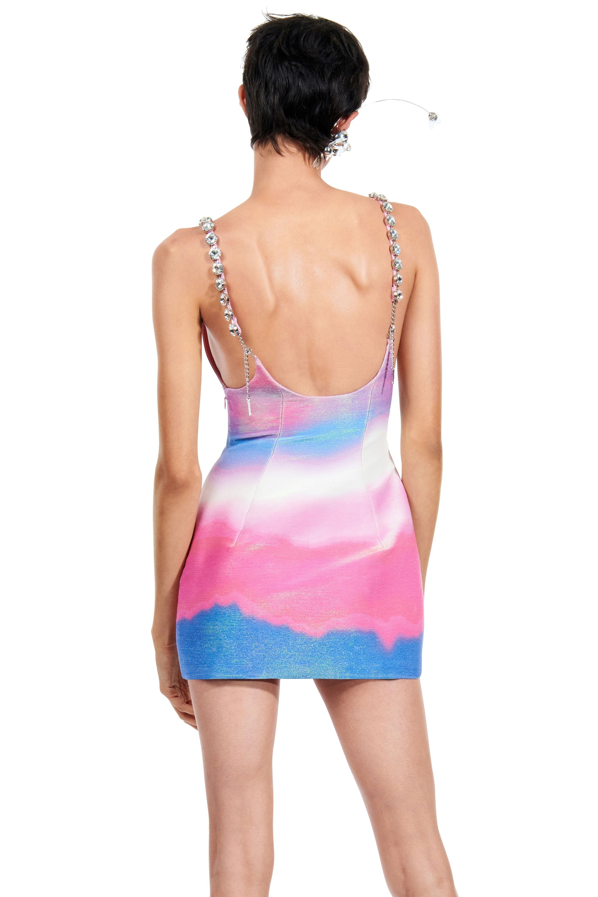 OMBRE CRYSTAL MINI DRESS - 2